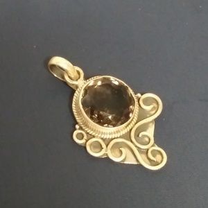 SMOKEY QUARTZ STERLING SILVER PENDANT